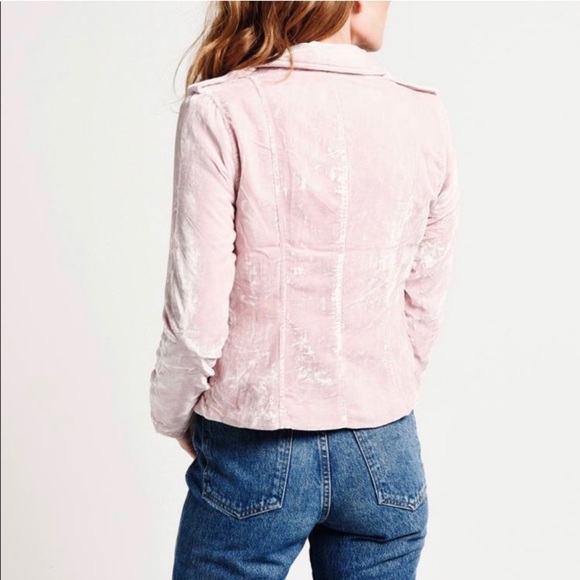BB Dakota pink velvet moto jacket - Picture 2 of 13